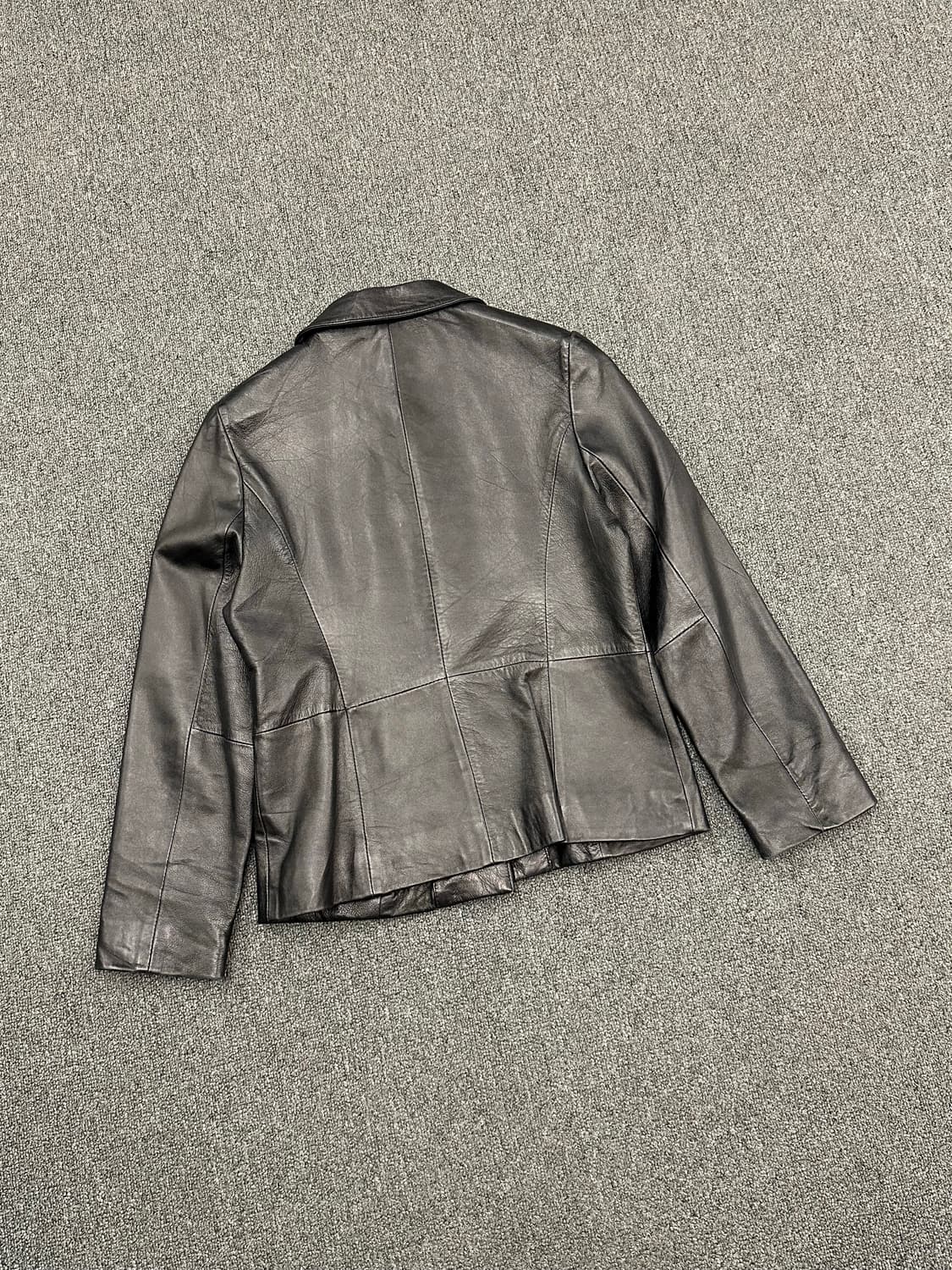 38)Japanese vintage 여성 히든버튼 레더자켓 상품이미지5