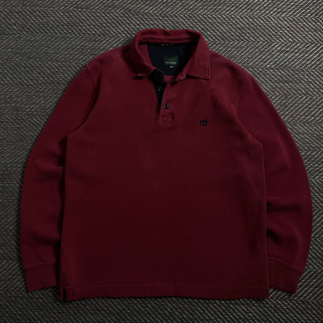 헨리코튼스 아카이브 자수로고 버건디 카라 롱슬리브 y 4162 상품이미지2