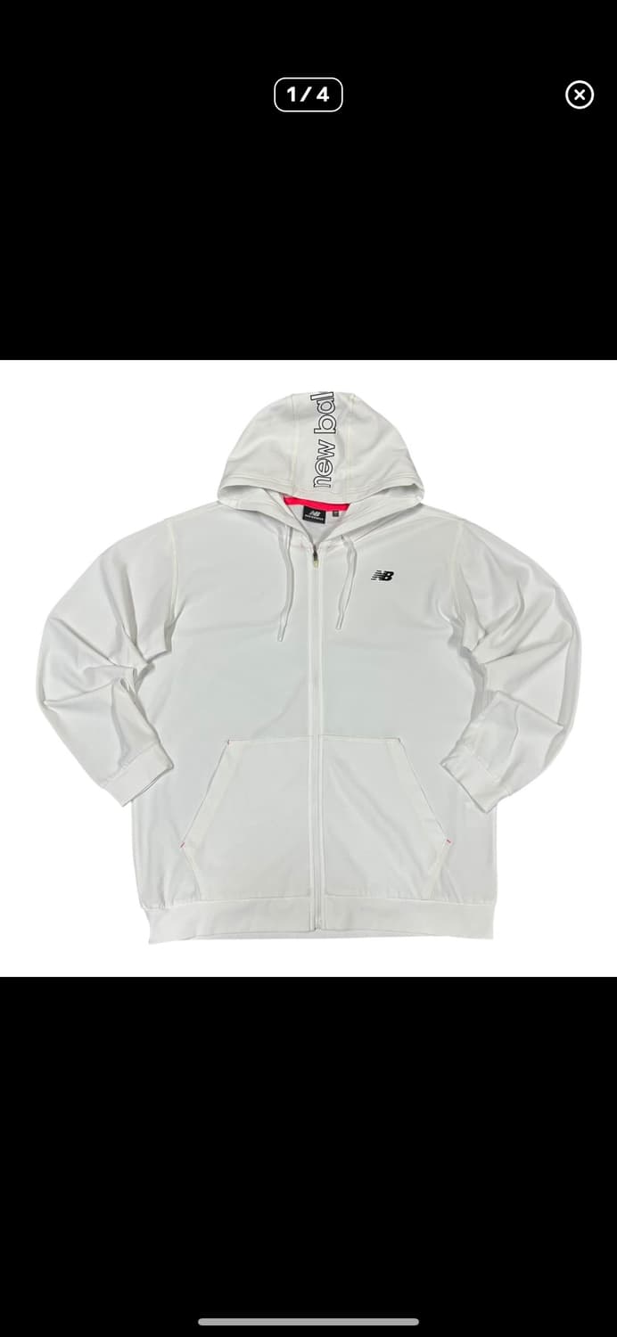  (바배) 뉴발란스 경량 화이트 후드 집업 상품이미지1