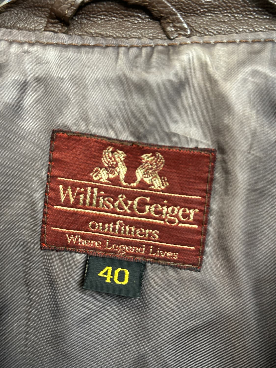 USA 80s Willis&Geiger G-8 플라이트 가죽자켓 상품이미지7