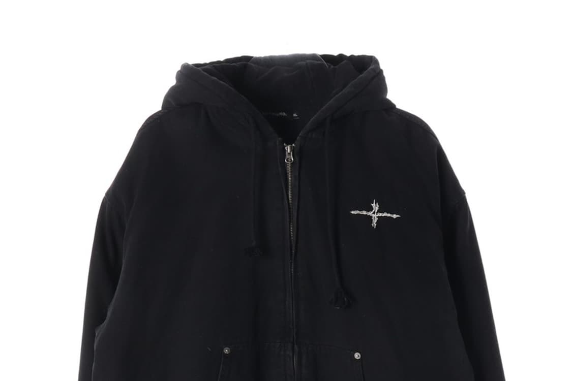 낫포너드 백로고 그래픽 퀼팅 후드집업 XL 상품이미지4