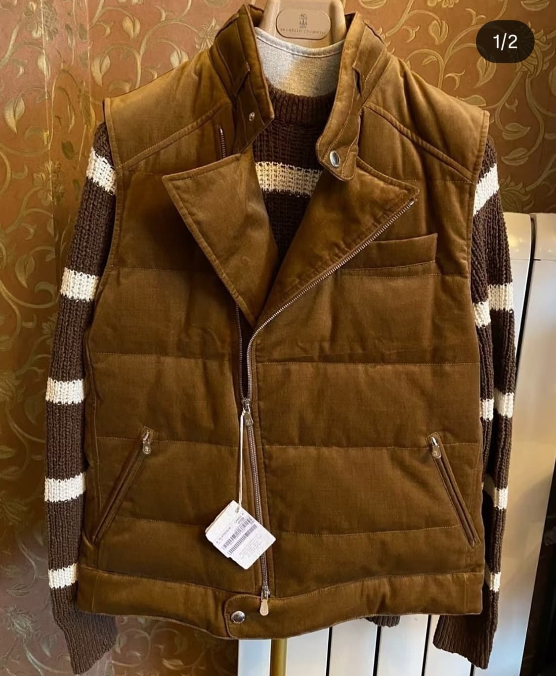 브루넬로 쿠치넬리 스웨이드 코듀로이 바이커 신상 베스트 상품이미지7