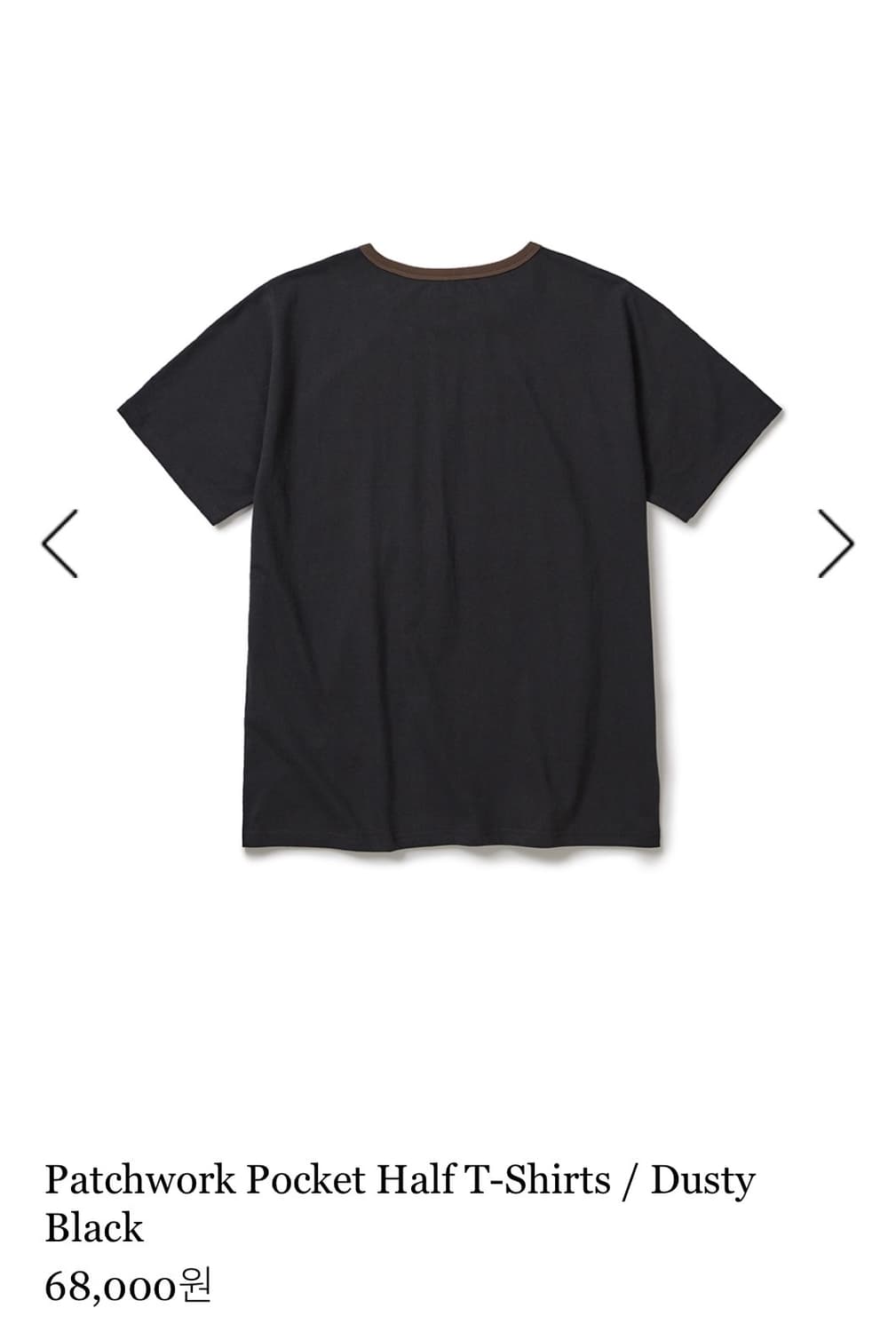 카락터  Patchwork Pocket 티셔츠 블랙 01 상품이미지2