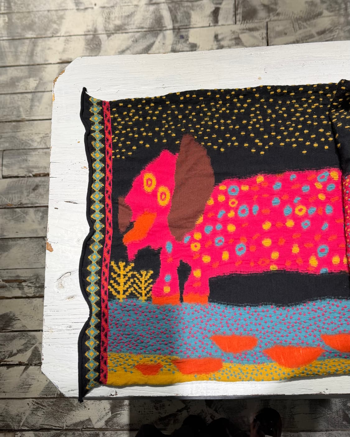 캐피탈 멀티컬러 풀링 울 도스 닥스훈트 스카프 상품이미지2