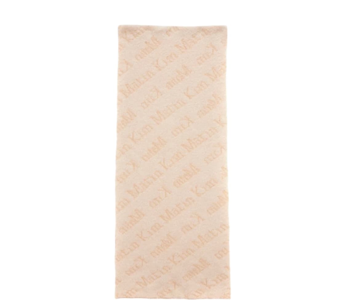 마뗑킴 레터링 니트 머플러 베이지  상품이미지1