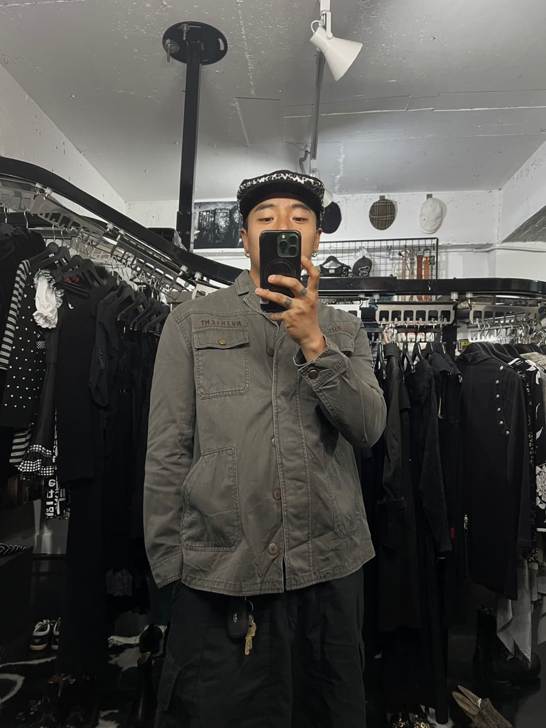 빈티지 그레이 밀리터리 셔츠 상품이미지1