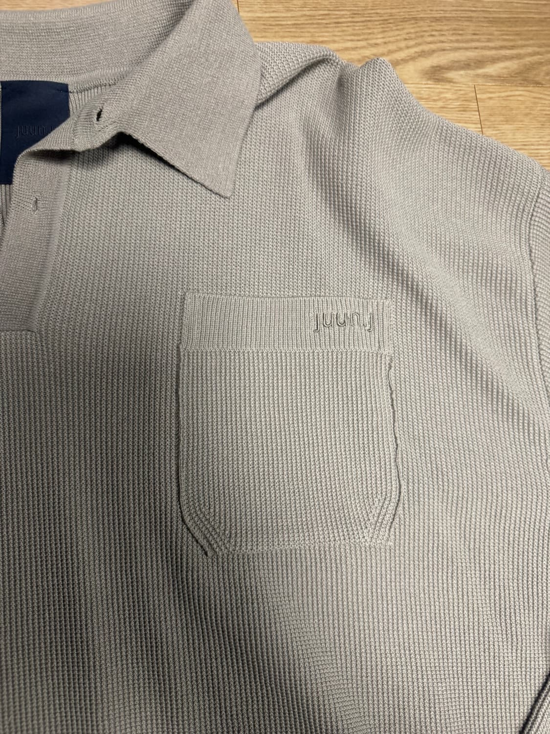 준지 JUUN.J ARCHIVE 티칼라 와플 니트 롱슬리브 - 카키 L 상품이미지3