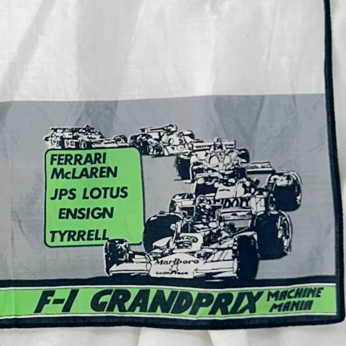 F1 GRANDPRIX 재팬 빈티지 배색 레이어드 스카프 손수건 상품이미지3