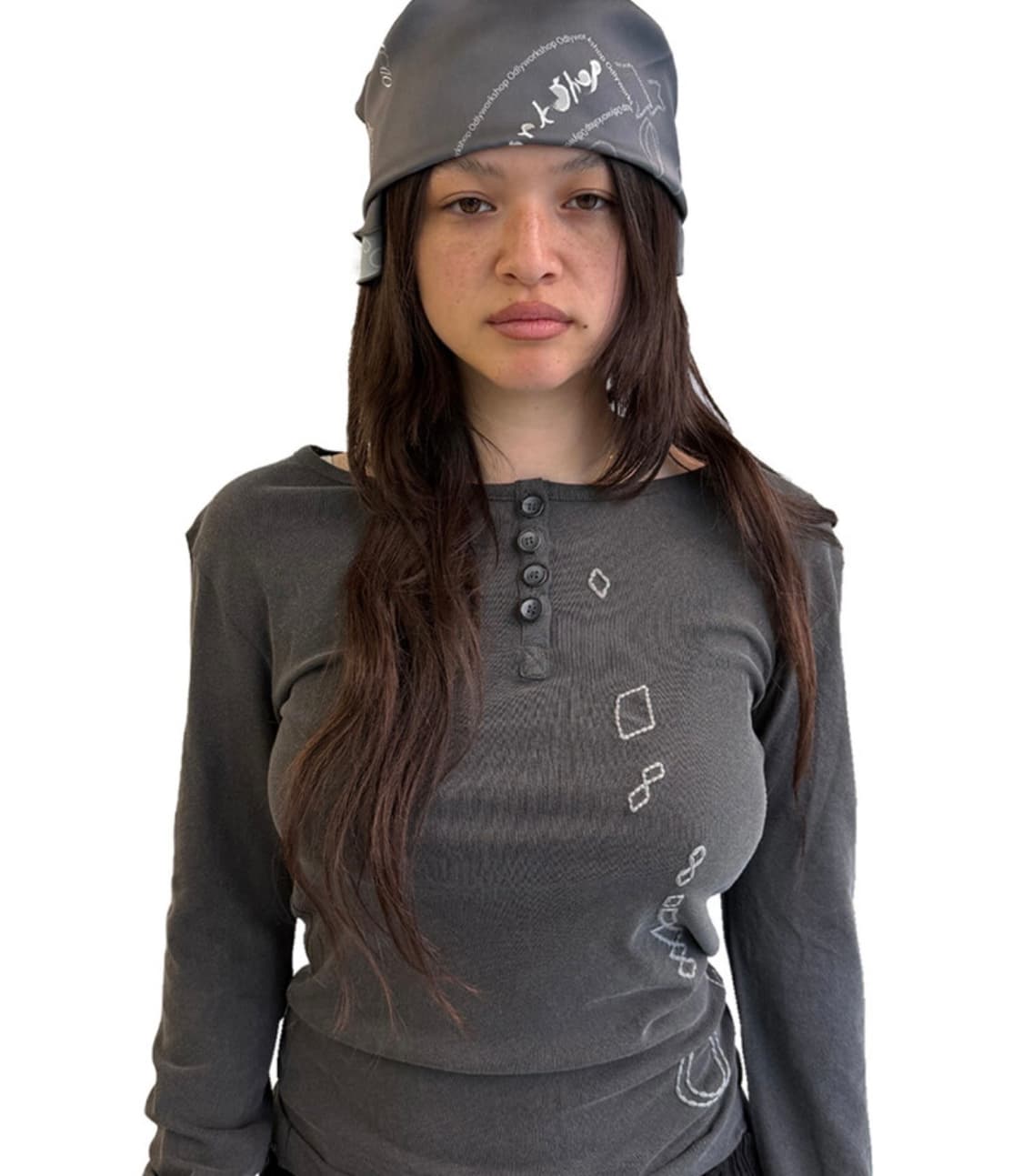 새상품) 오들리워크샵  5.2 Head Scarf, Ash 상품이미지1