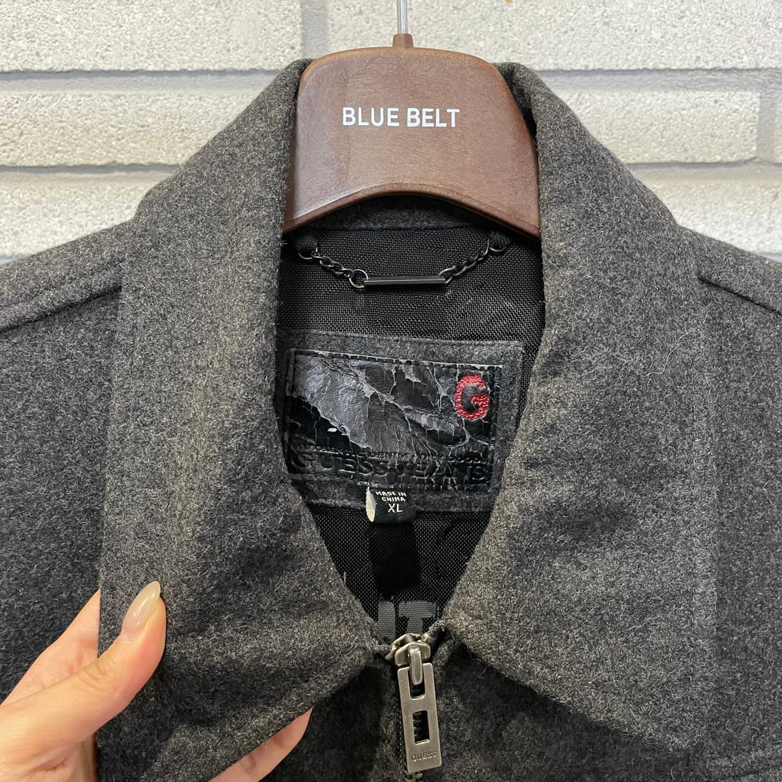 GUESS 게스 울 집업 자켓 4포켓 디테일 그레이 상품이미지6