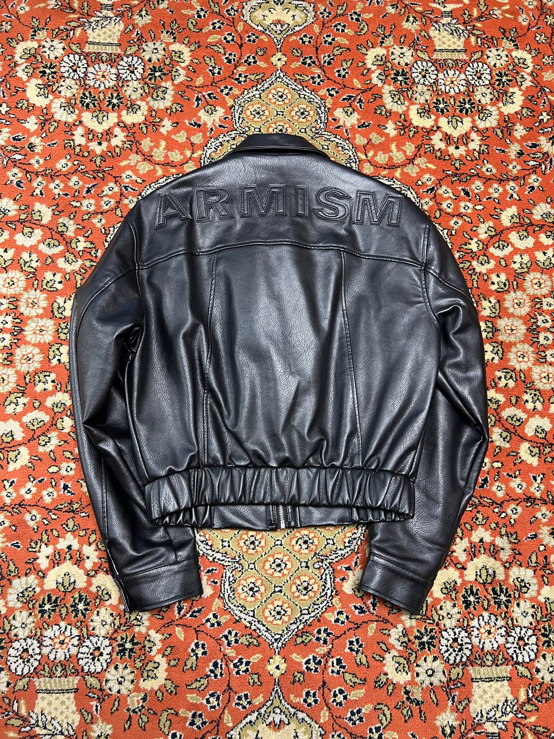 [M] Ariseism 가죽 트러커 레더 자켓 상품이미지4