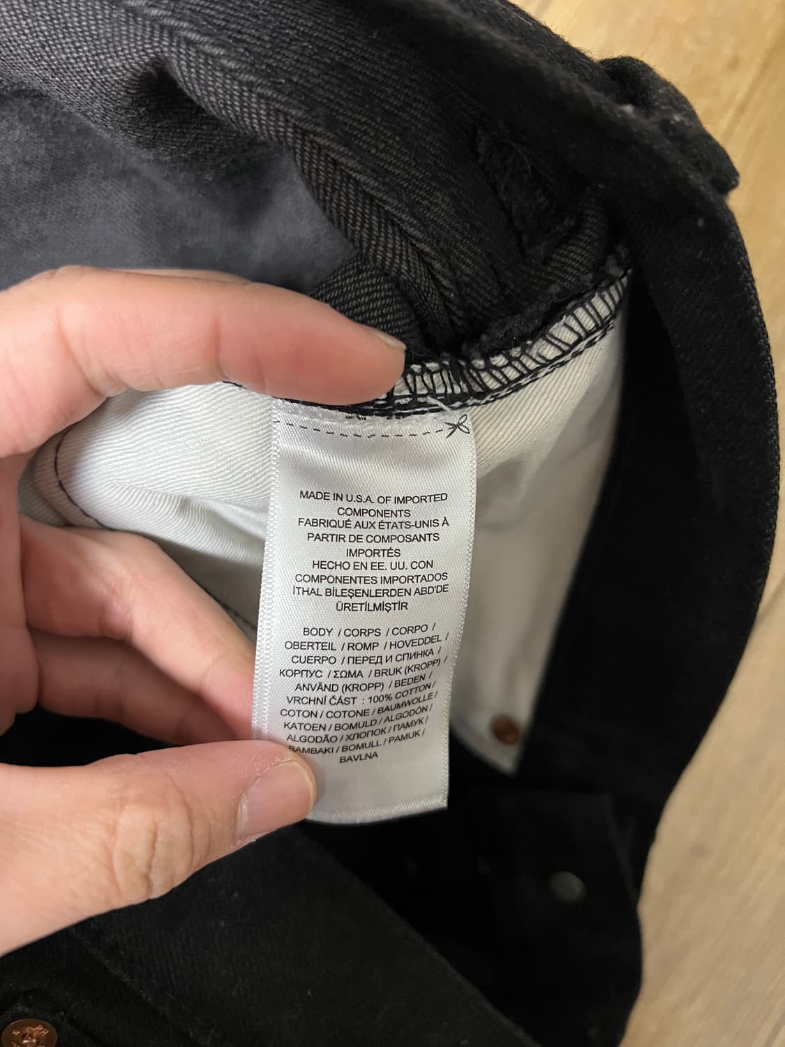 택포42) RRL 더블알엘 빈티지 파이브 포켓 블랙 온 블랙 30x30 상품이미지3