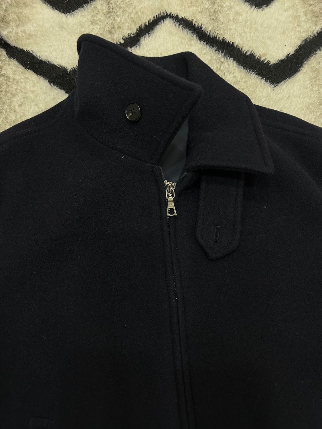 [00]어나더오피스 볼륨 모직 블루종/다크네이비 상품이미지5