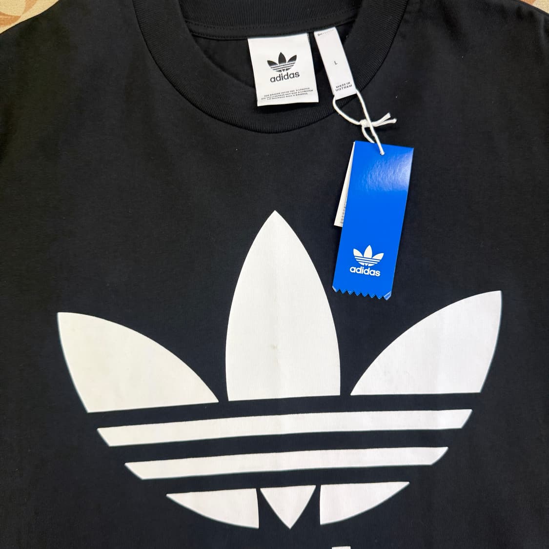 (L)아디다스 Adidas 트레포일 반팔티셔츠(블랙,새상품) 상품이미지2