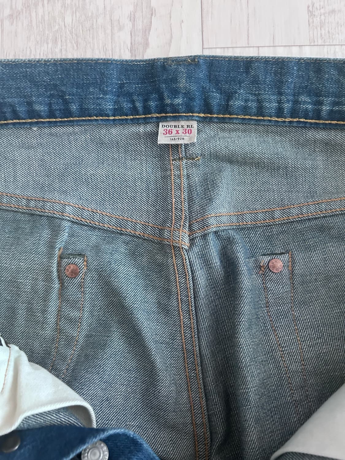 RRL 스트레이트 레그 핏 밀너 워싱 데님 36x30 상품이미지3