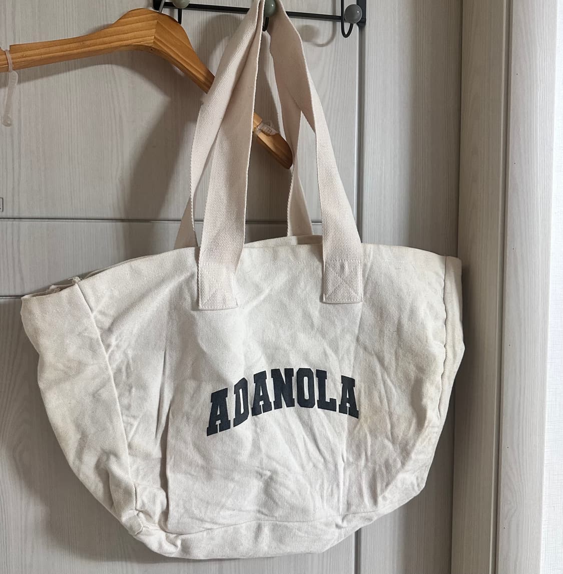 ADANOLA 아이보리 에코백 상품이미지1