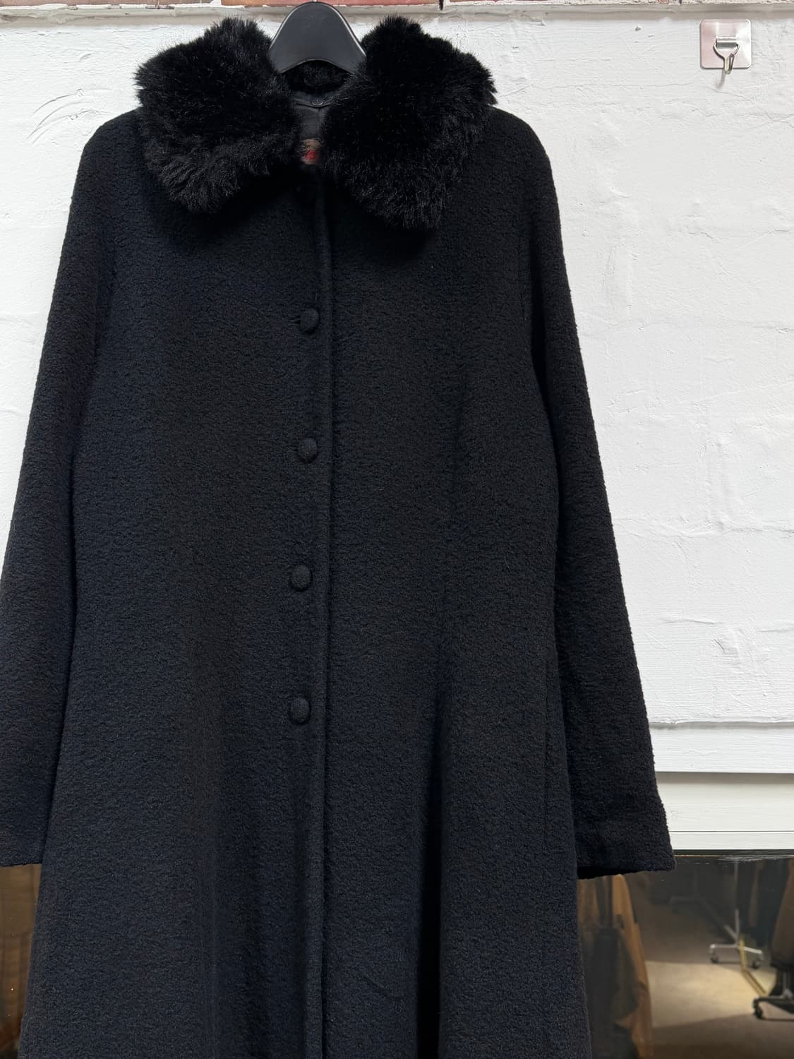 Pink House A라인 퍼 칼라 앙고라 울 혼방 코트 OS 상품이미지2