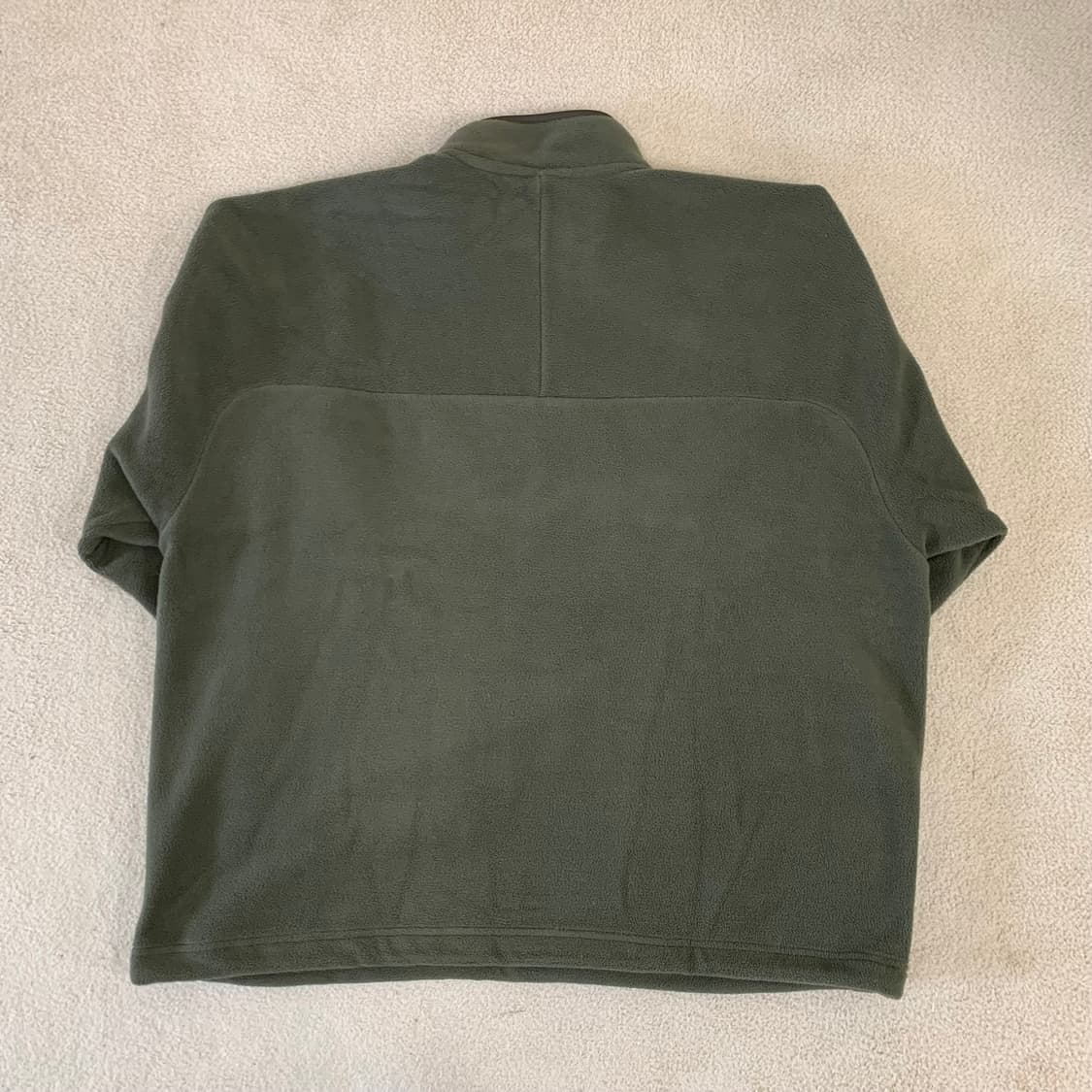 유니클로 후리스 하프집업 오버사이즈 풀오버(XL/올리브)신칠라 플리스 상품이미지4