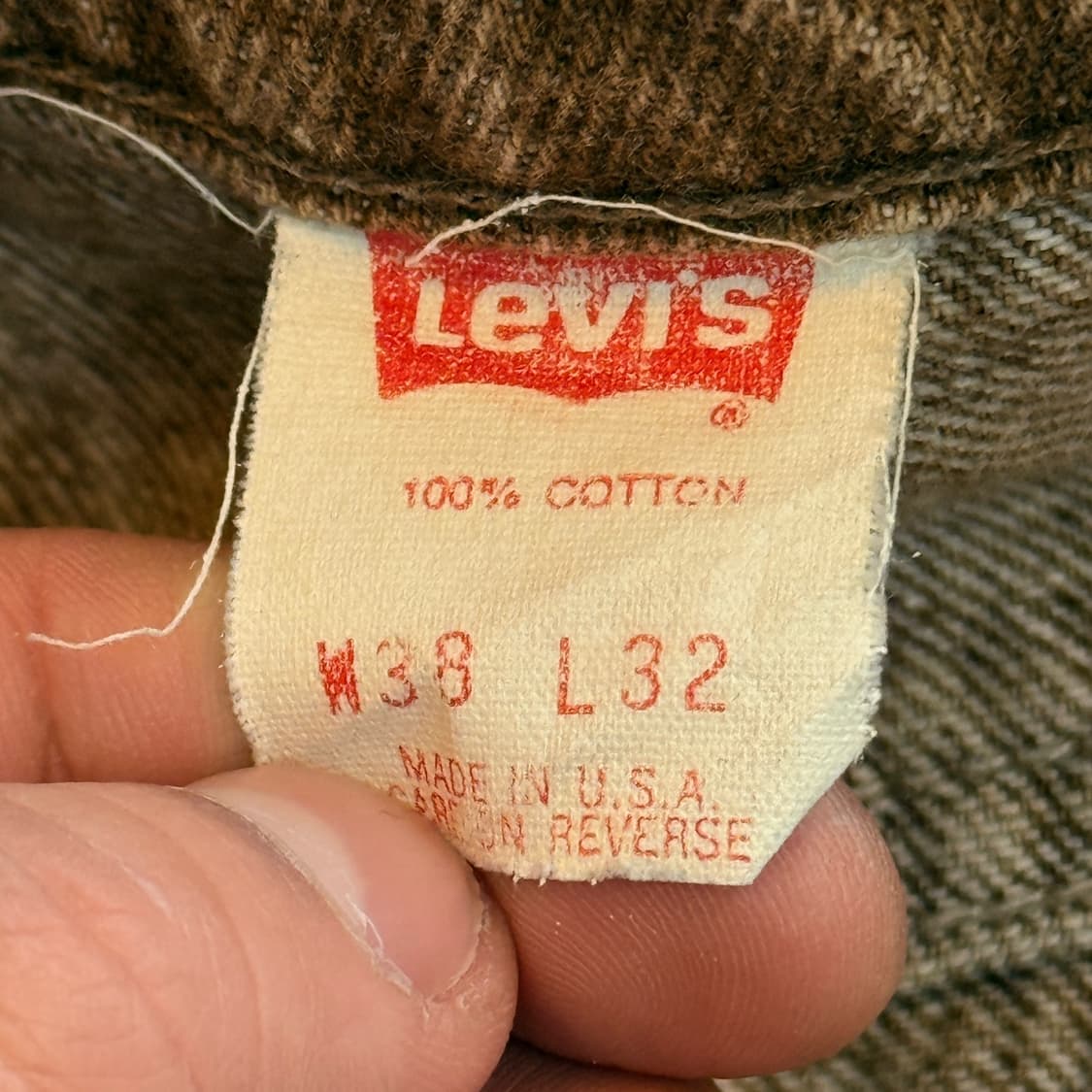 90S 리바이스 브라운 517 부츠컷 USA 38 데님 팬츠 상품이미지9