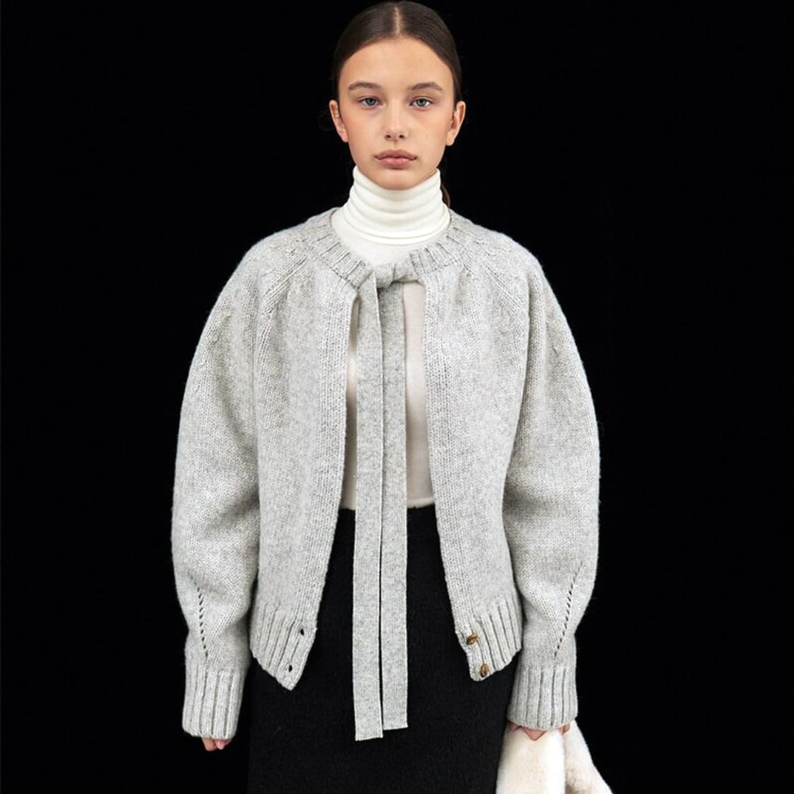 모한(MOHAN) RTW 셰틀랜드울 백 오픈니트 55-66 상품이미지4