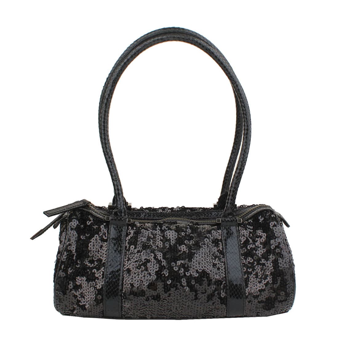 스페치오플리츠 블랙 시퀸 파이톤패턴 숄더 상품이미지1