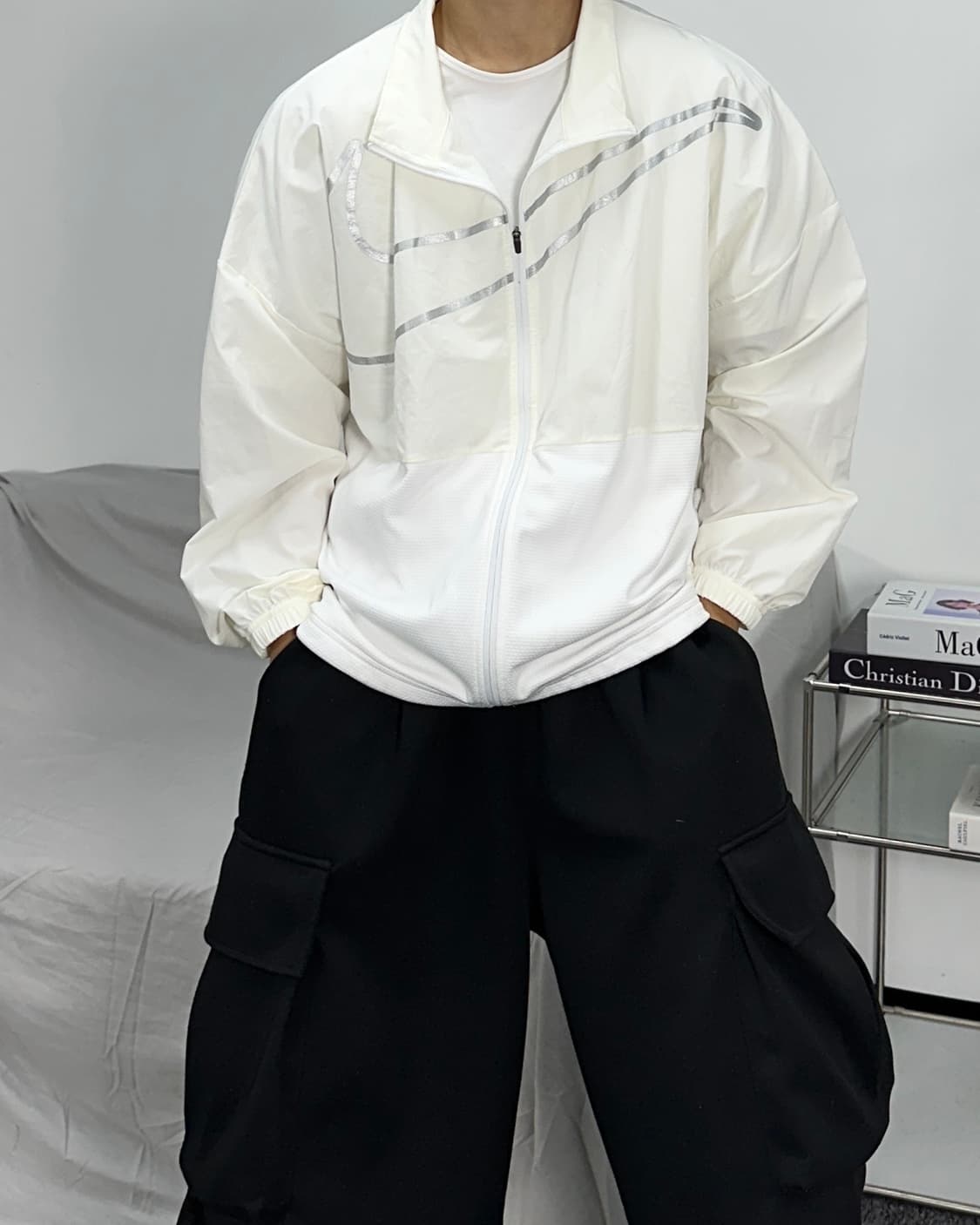나이키 빅스우시 화이트 바람막이 M 상품이미지1