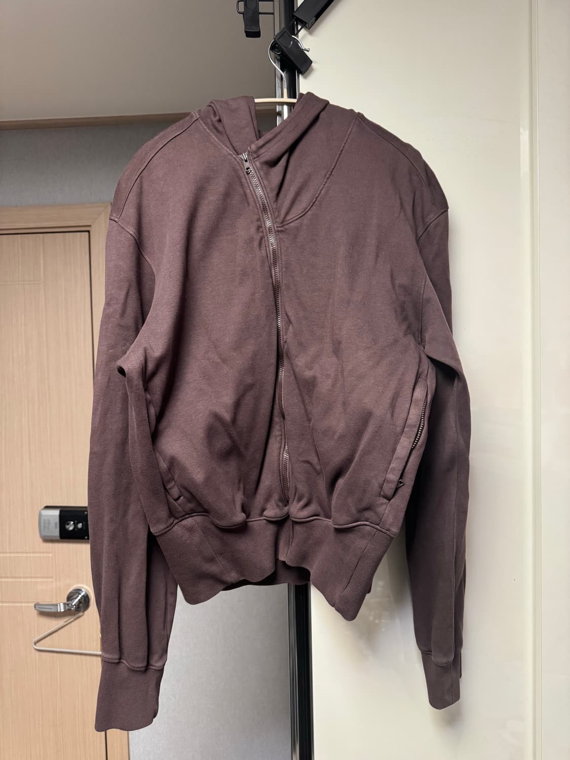 누마레 커브드 후드집업 브라운 L 상품이미지3