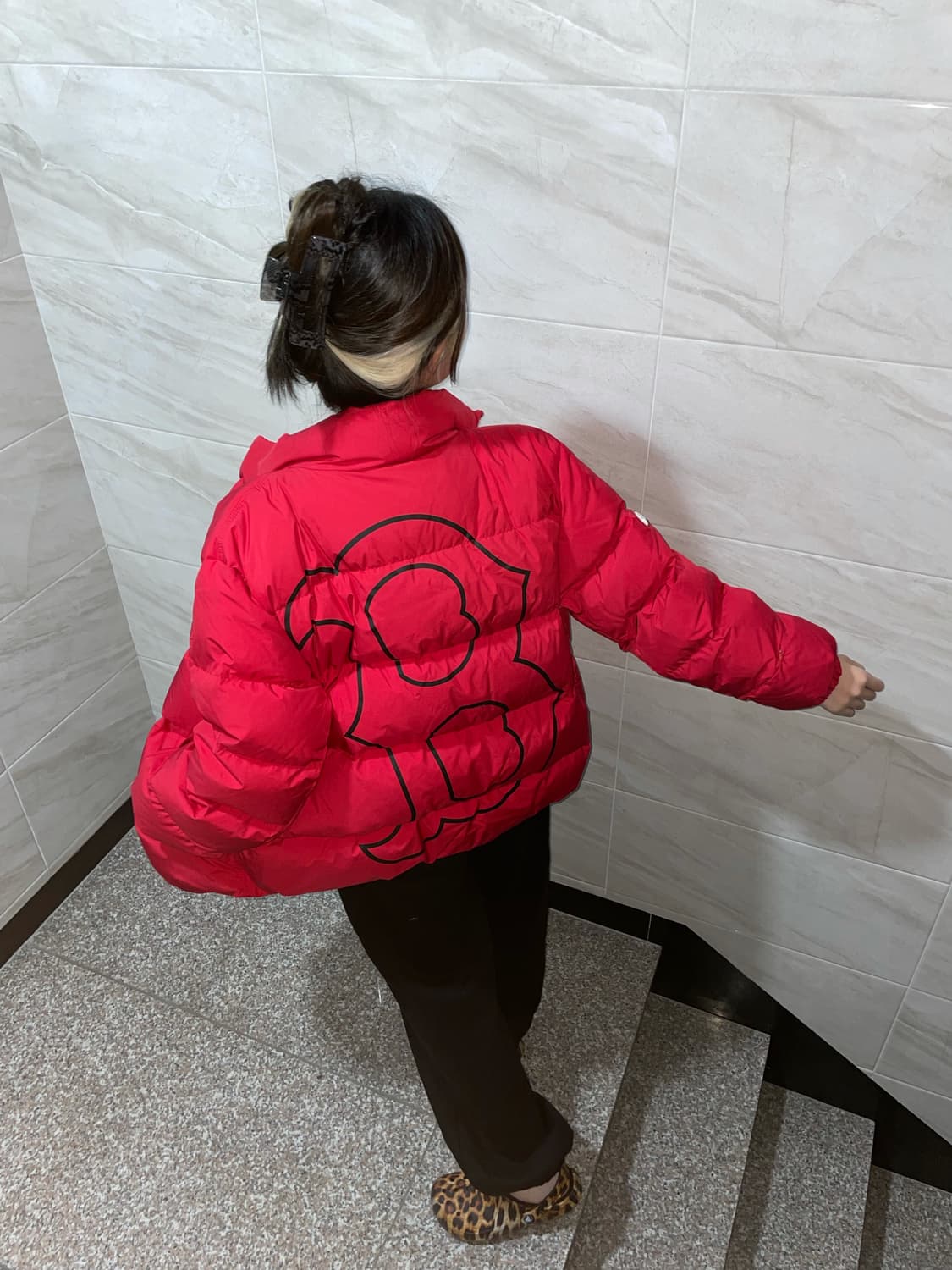 MLB 보스턴 덕다운 레드 숏패딩 상품이미지5