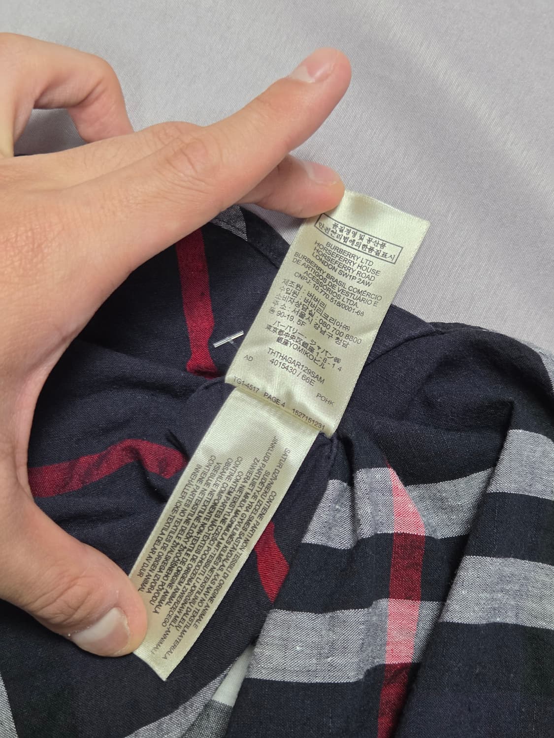 (새상품) [버버리] 메가 체크 린넨 코튼 반팔 셔츠 | S00078 상품이미지5