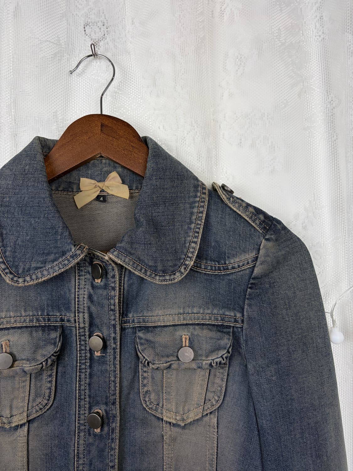 O’2nd Cropped Vintage Denim Jacket 상품이미지2