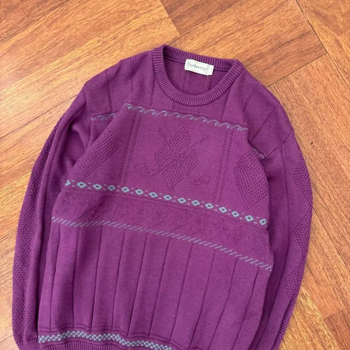 L Burberry 버버리 90s 올드스쿨 라운드 니트 상품이미지3