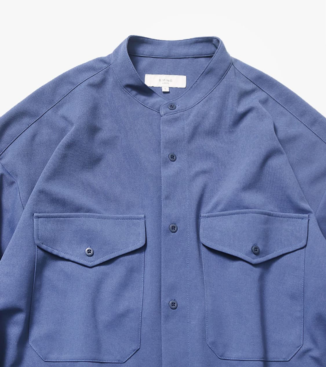 B:MING BY BEAMS - BAND COLLAR CPO SHIRT 상품이미지4