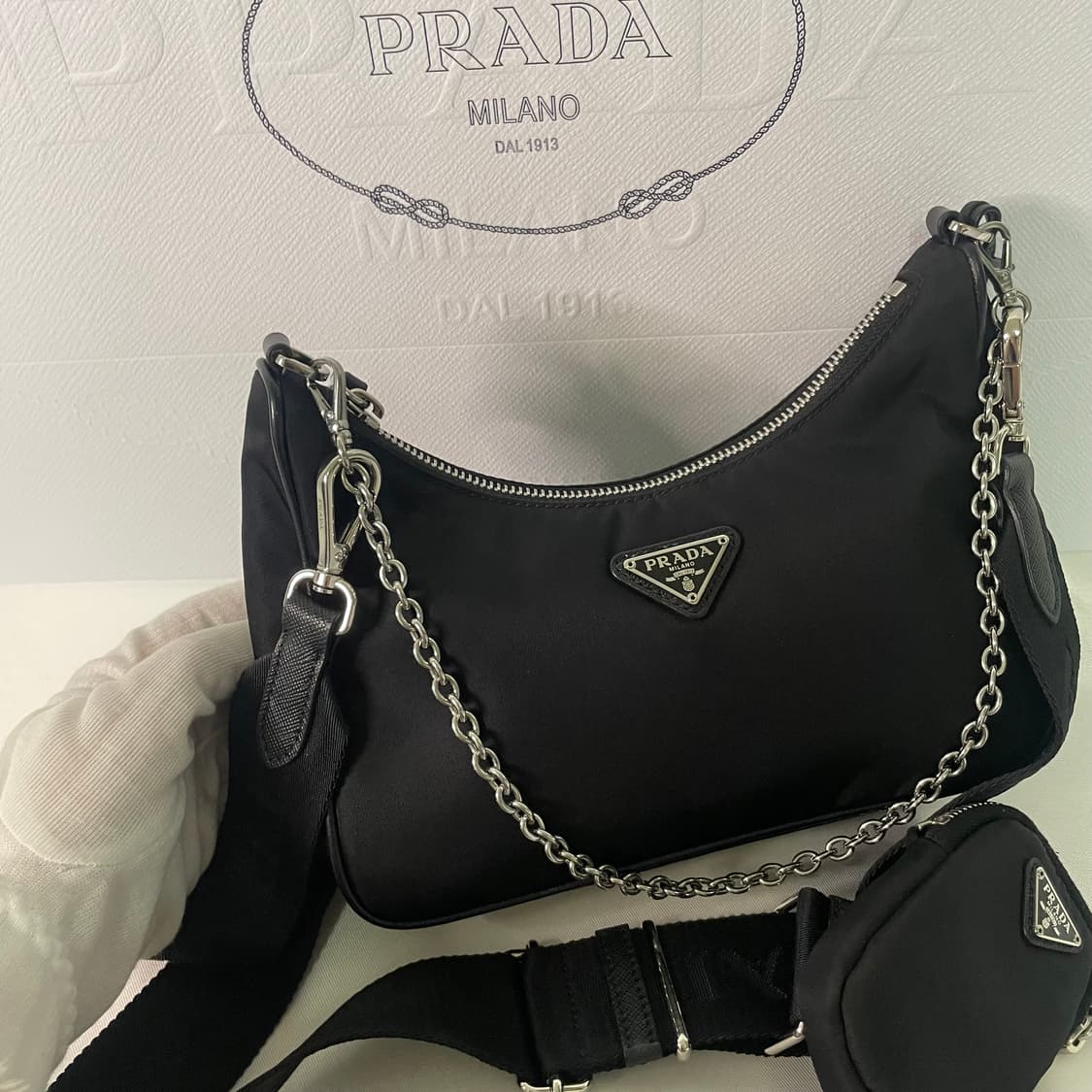 [S급]프라다 리에디션 2005 리나일론 호보백 1bh204 상품이미지3