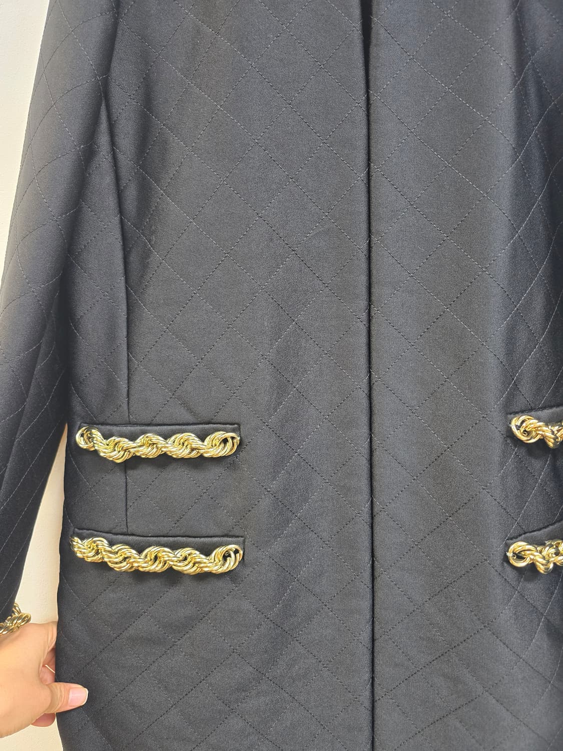 모스키노 꾸뛰르 매장판 골드체인 롱코트 상품이미지5