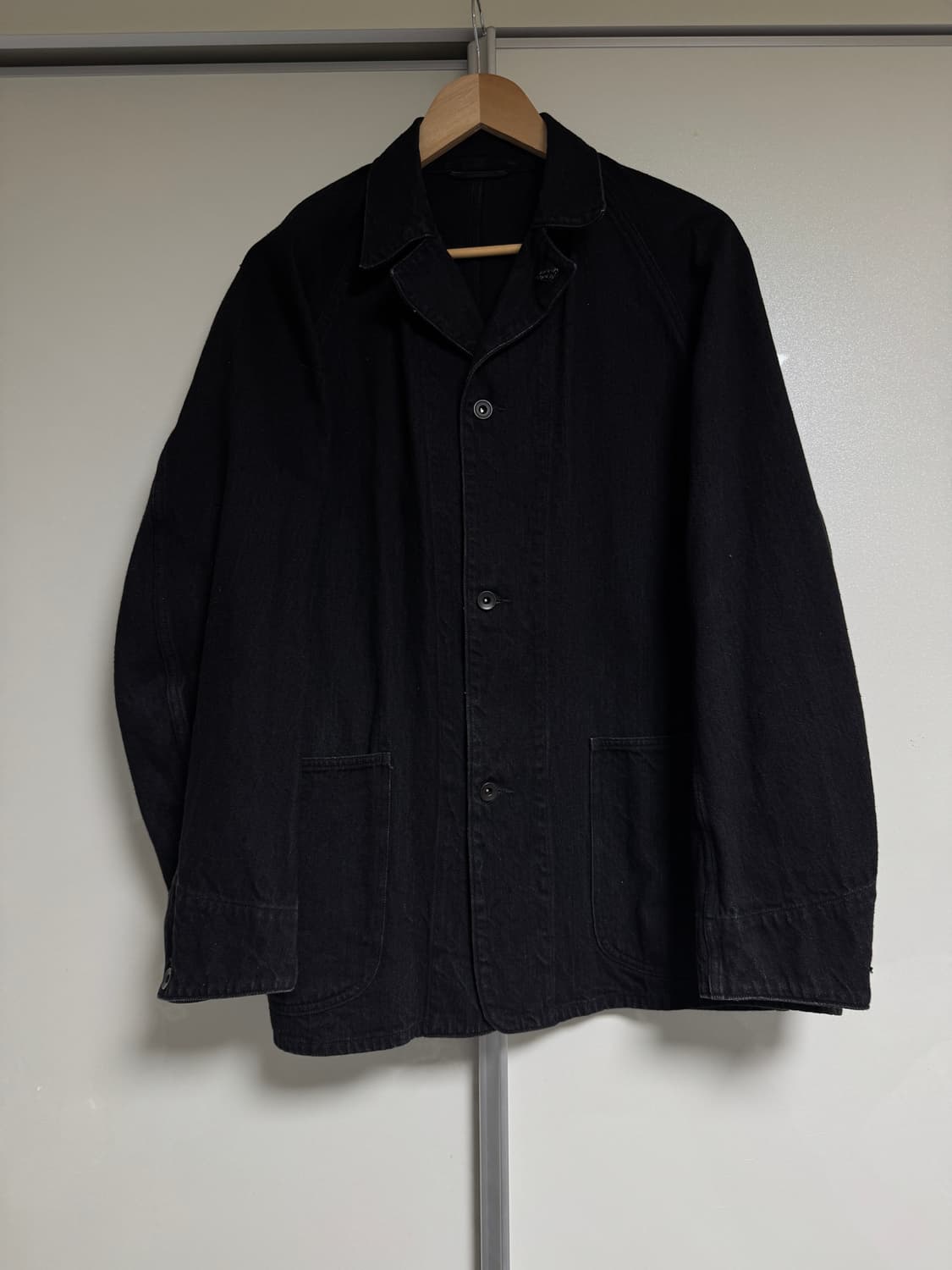 (2)코모리 데님 워크자켓 블랙 23AW 상품이미지1