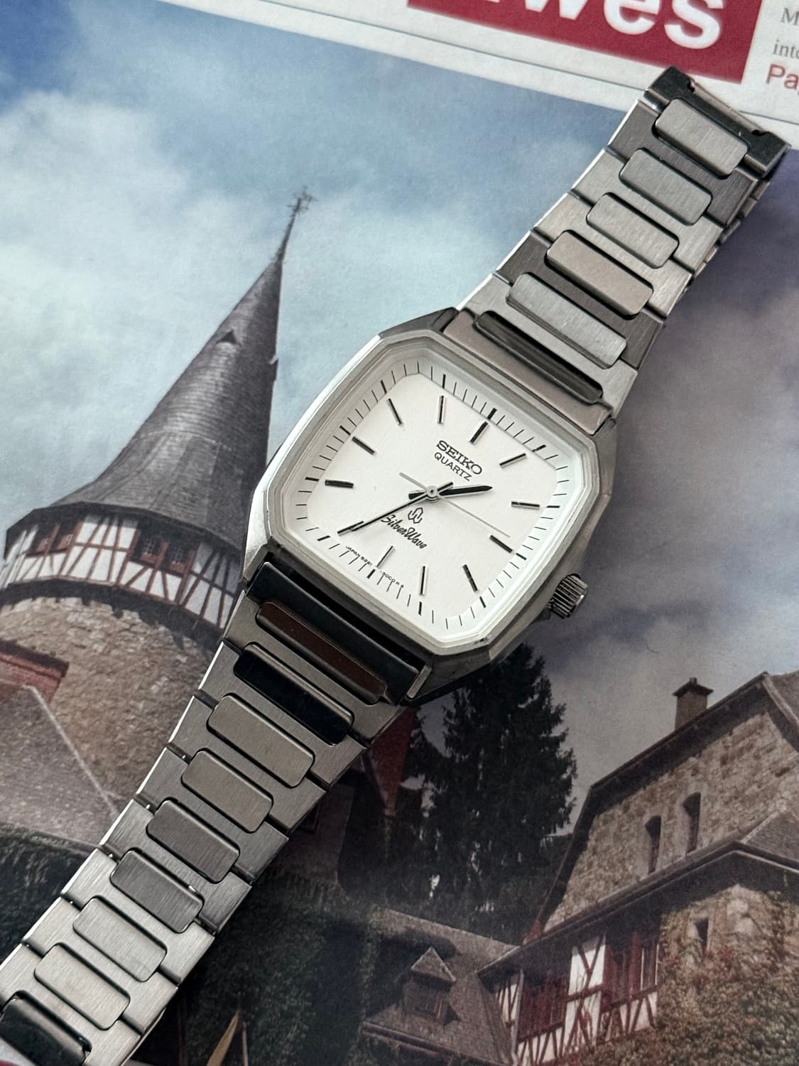 세이코 Seiko 쿼츠 스퀘어 Silvewave 상품이미지1