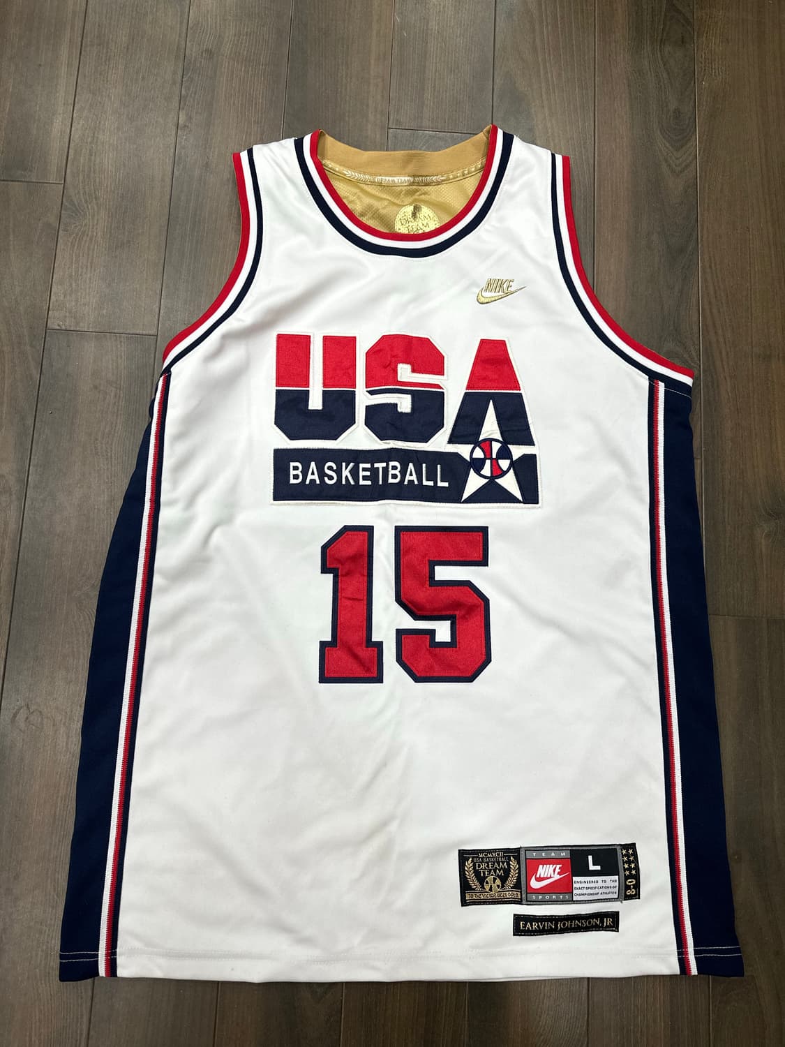 나이키 90s USA 드림팀 농구 져지L 매직존슨 상품이미지1