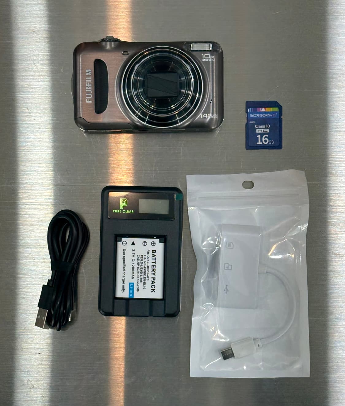 New배터리/한글)후지필름 파인픽스 T300 건메탈 빈티지디카 상품이미지2