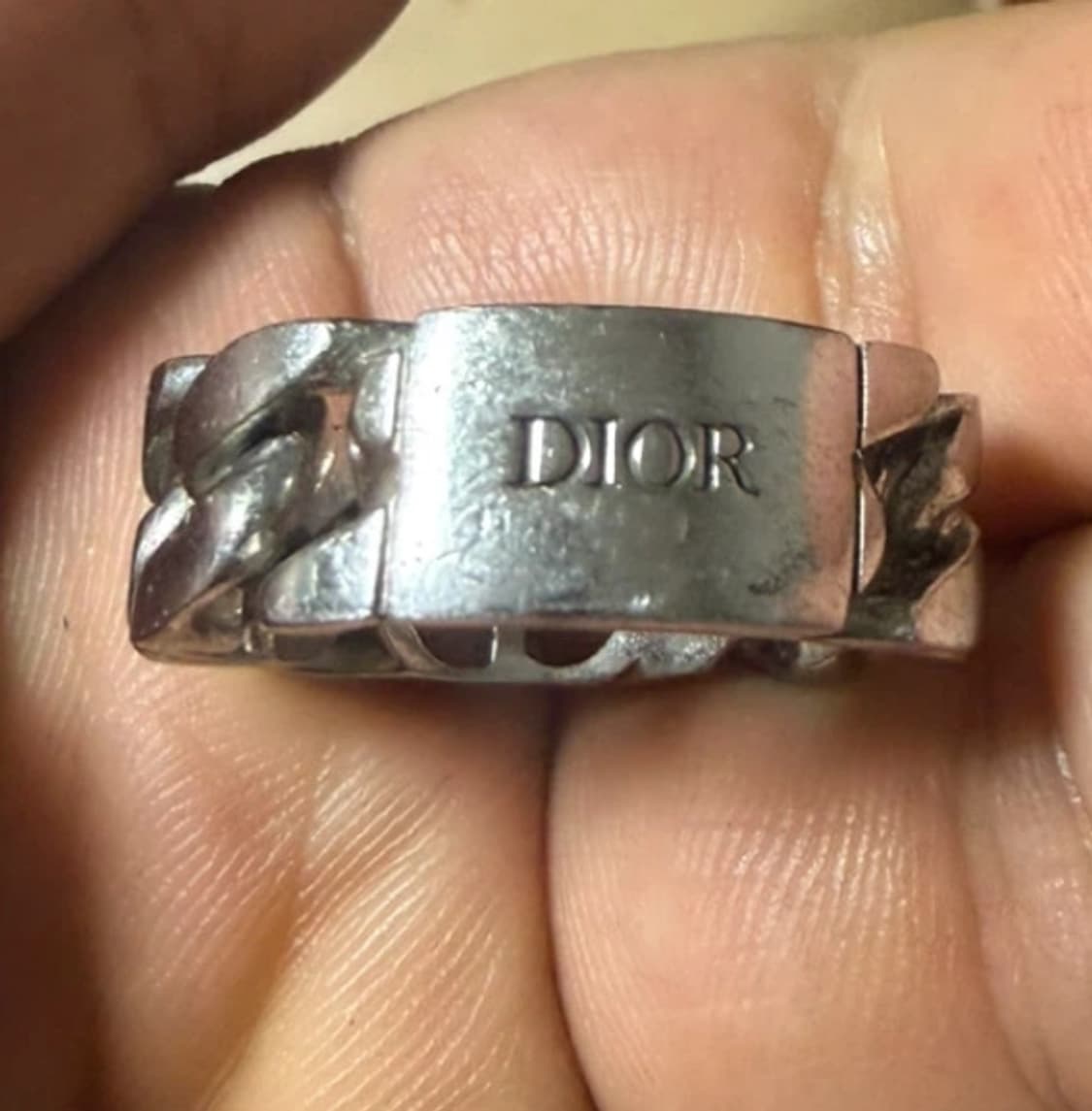 Dior chain Icon ring 디올 스털링 체인 실버링 반지  상품이미지2