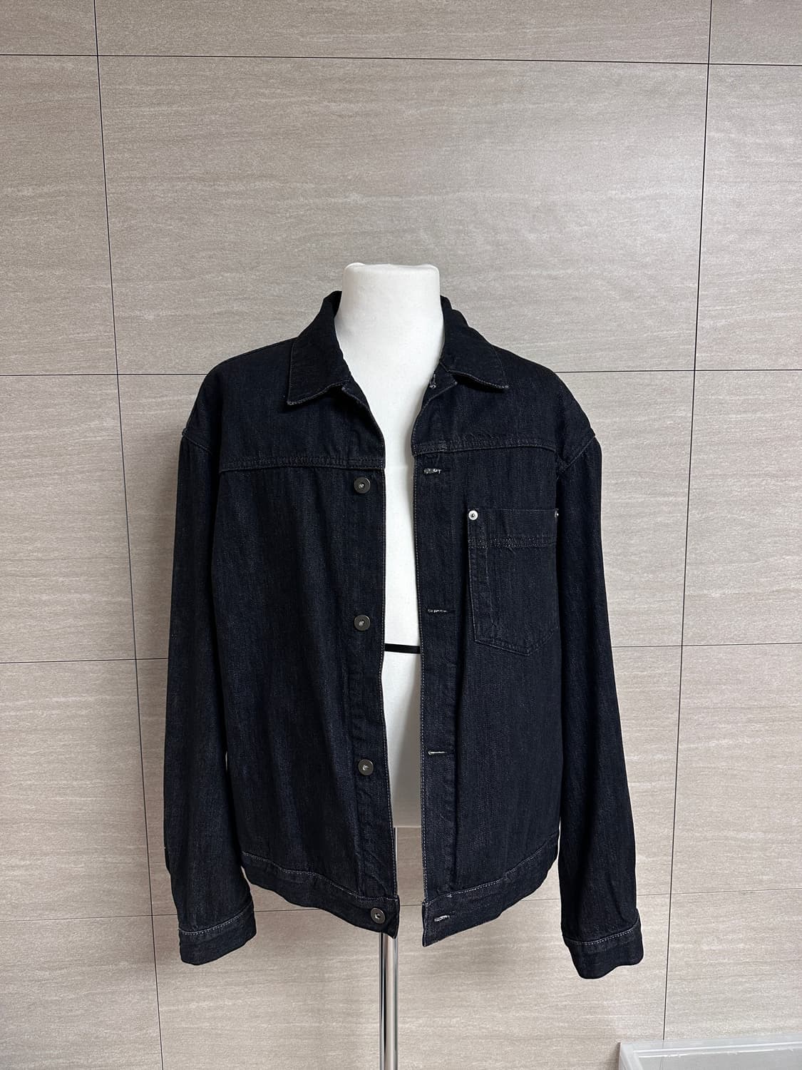 (무배) 러프사이드 드레이프 데님 자켓 (100사이즈) 상품이미지4