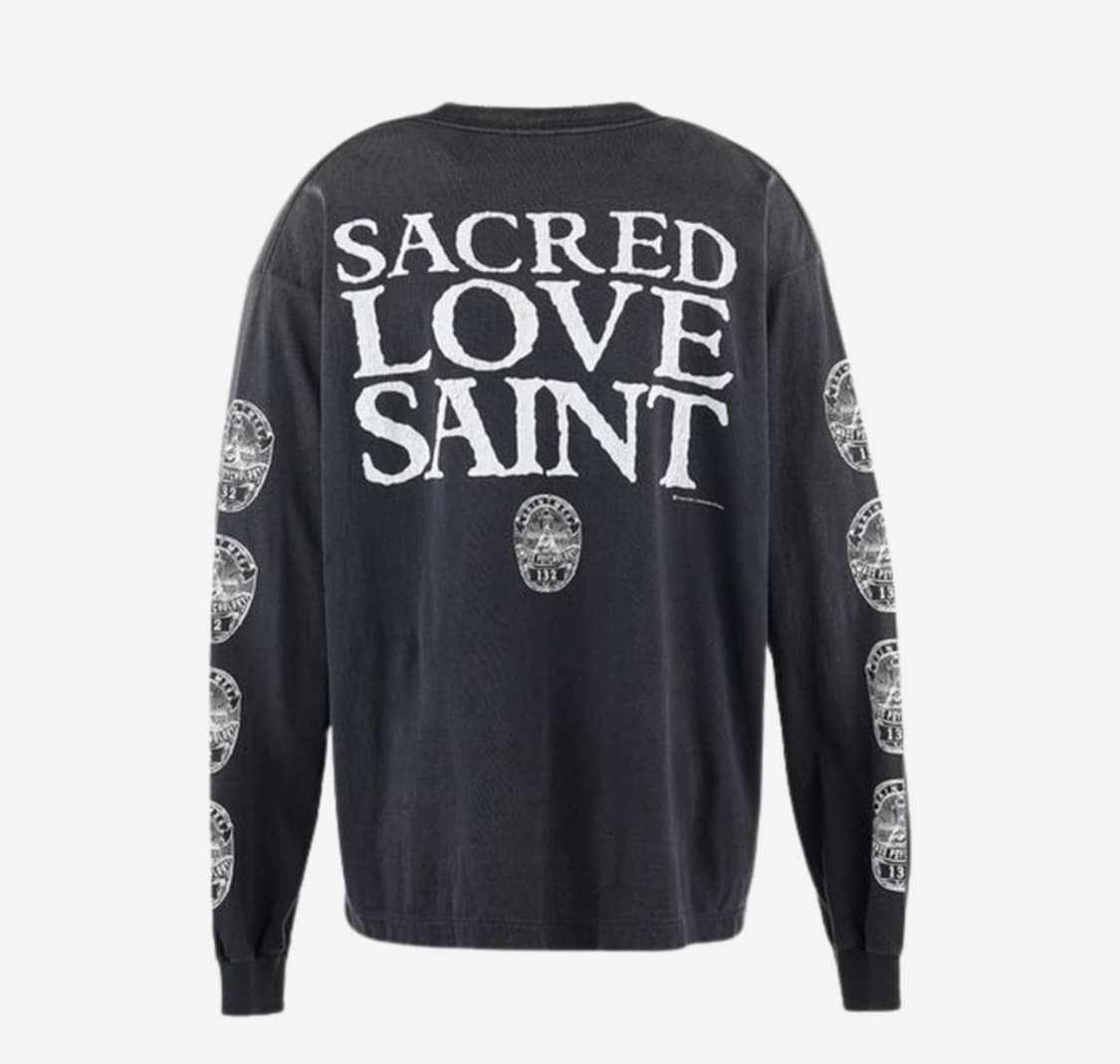 [L,XL] 세인트 미카엘 지저스 LOVE SAINT 롱슬리브 블랙  상품이미지2