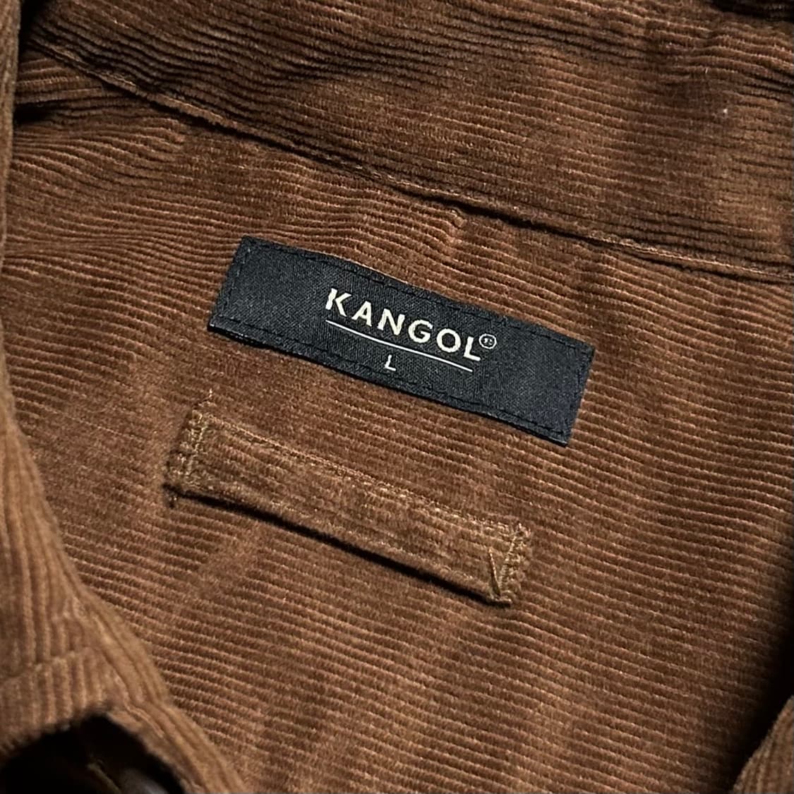 [L] Kangol 캉골 코듀로이 브라운 셔츠 상품이미지4
