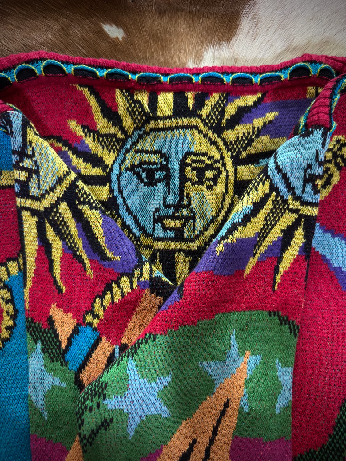 90s YOSHIYUKI KONISHI Psychedelic Sun 니트 상품이미지8