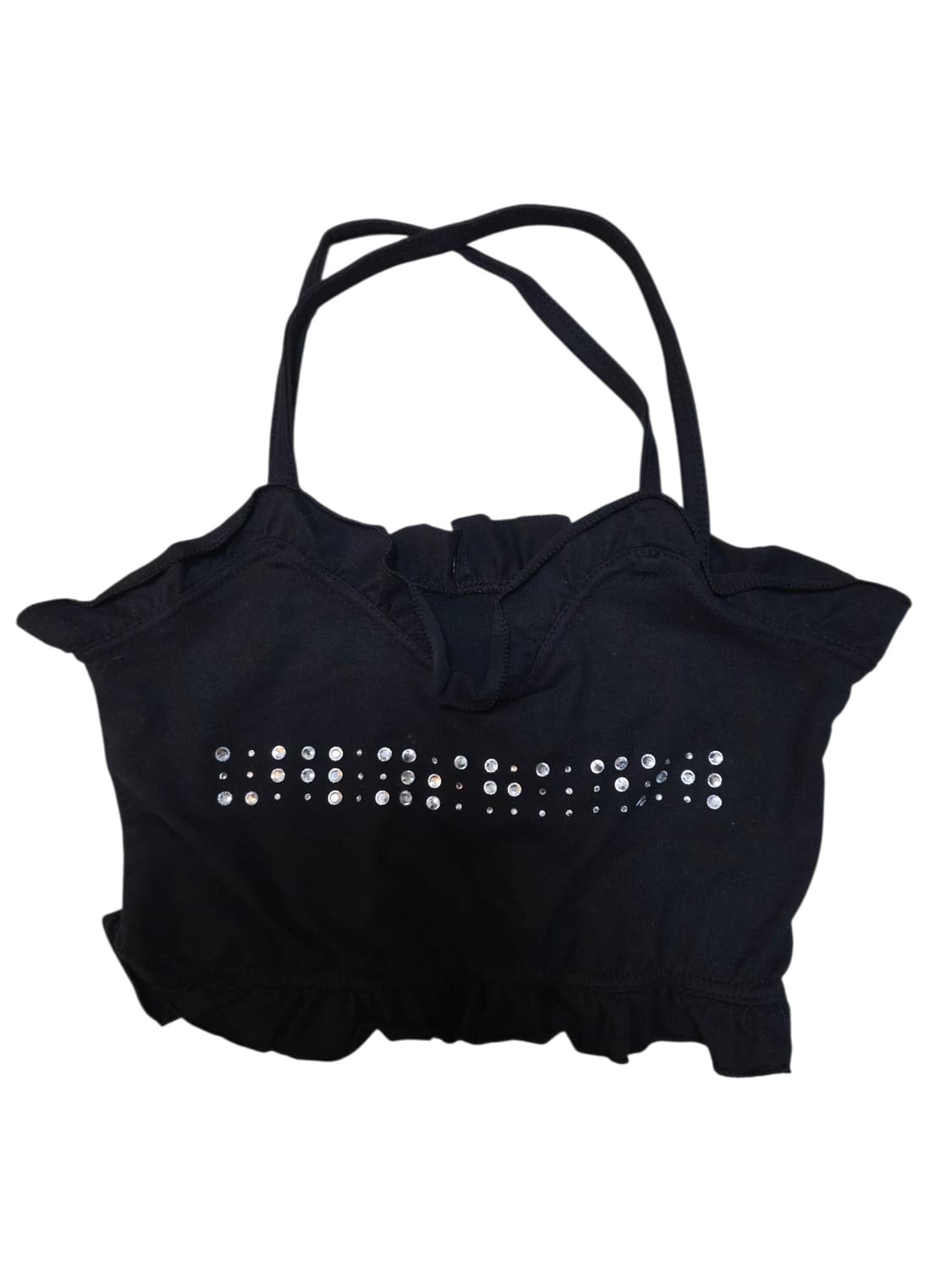 블랙 스팽글 홀터탑 상품이미지1