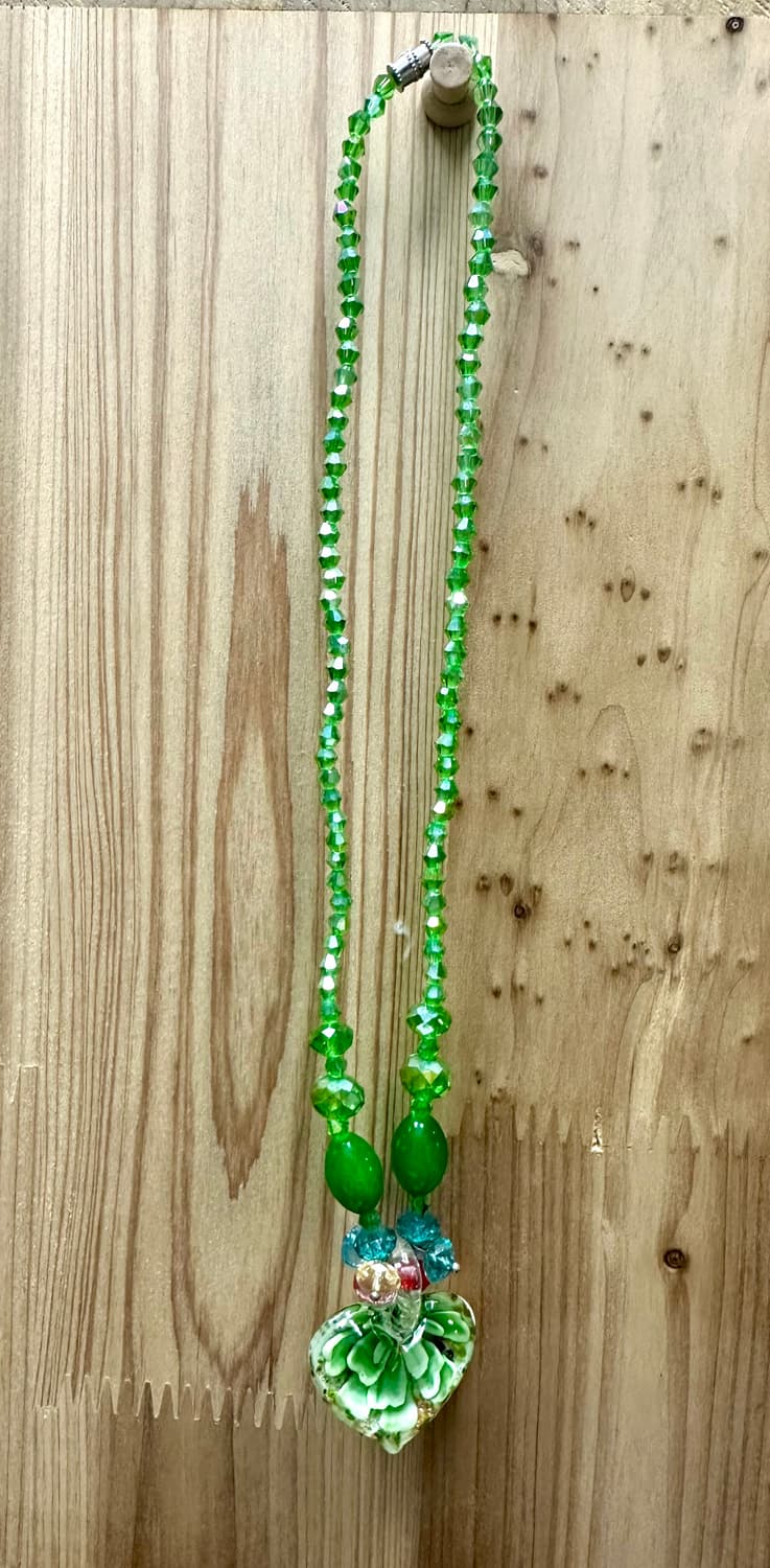 Art glass heart necklace 상품이미지3