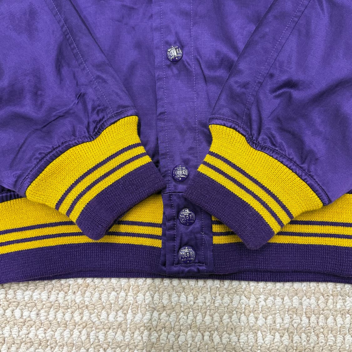 폴로 랄프로렌 새틴 바시티 스타일 자켓 챔피온 퍼플 엑스 상품이미지7