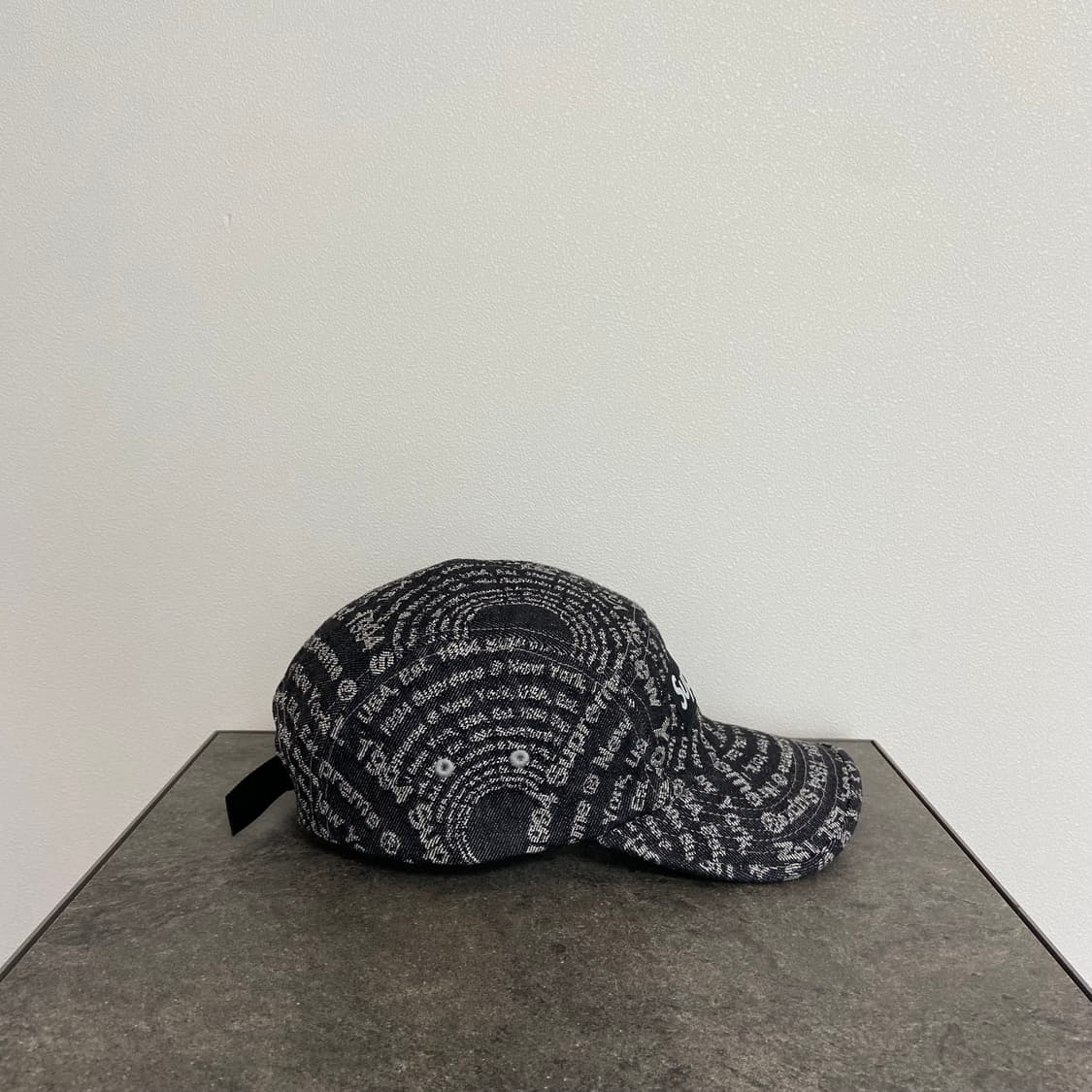 슈프림 자카드 워시드 데님 박스로고 캠프캡 모자 상품이미지3