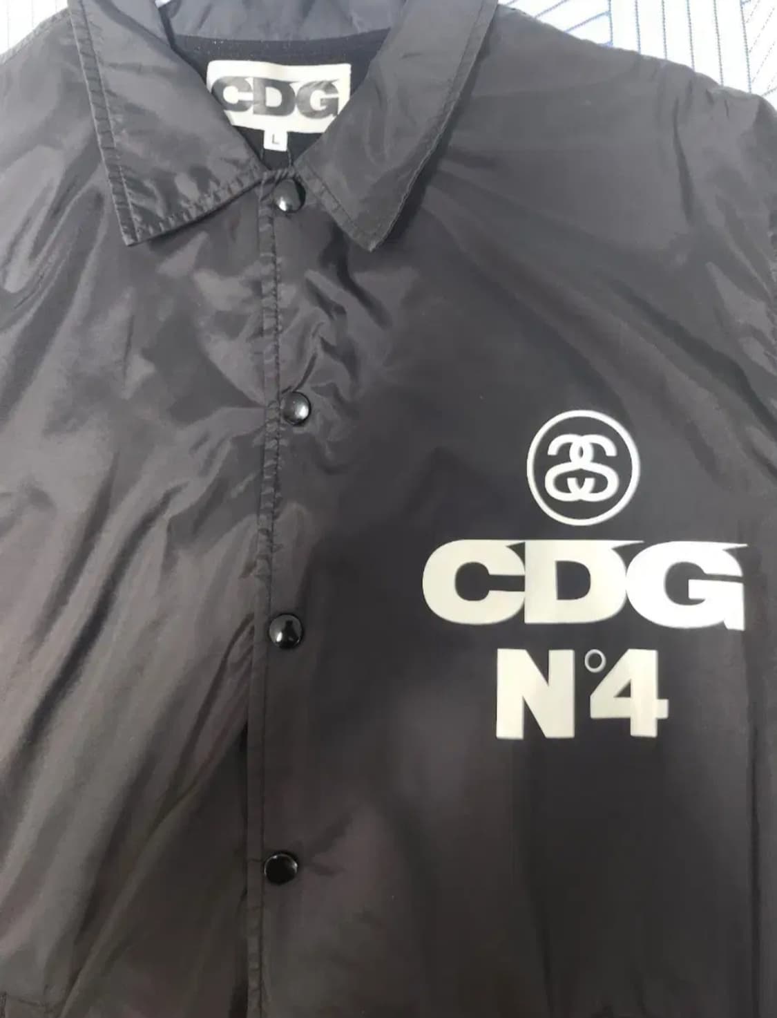 CDG x 스투시 코치 자켓 블랙 상품이미지1