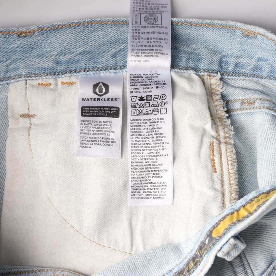 리바이스 실버탭 LOOSE 연청 데님 팬츠 상품이미지7