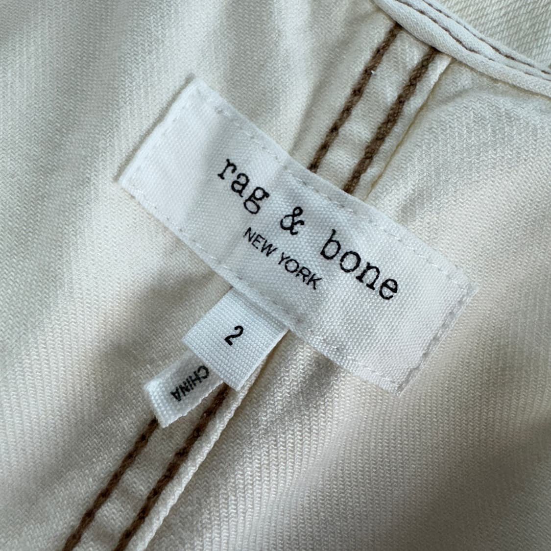 랙앤본 25 에크루 데님 미니 원피스 상품이미지4